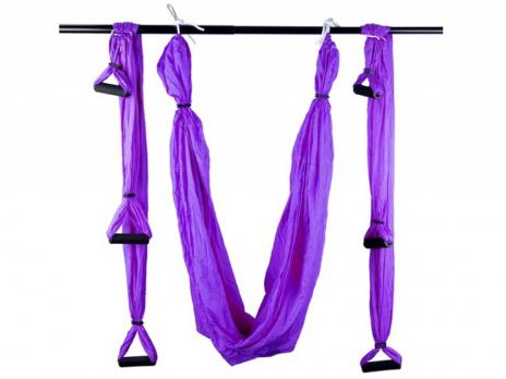 Гамак для йоги тёмный фиолетовый