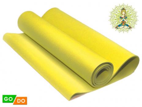 Коврик для йоги GoDo 6 мм жёлтый