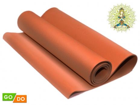 Коврик для йоги GoDo 6 мм оранжевый