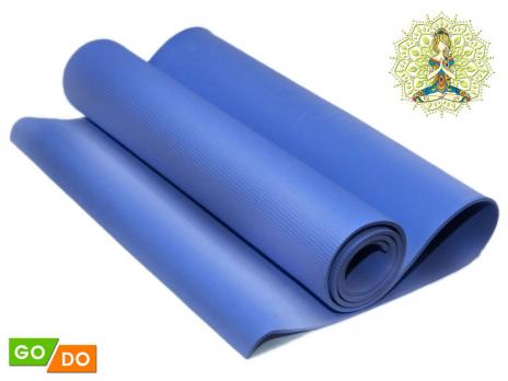 Коврик для йоги GoDo 6 мм синий