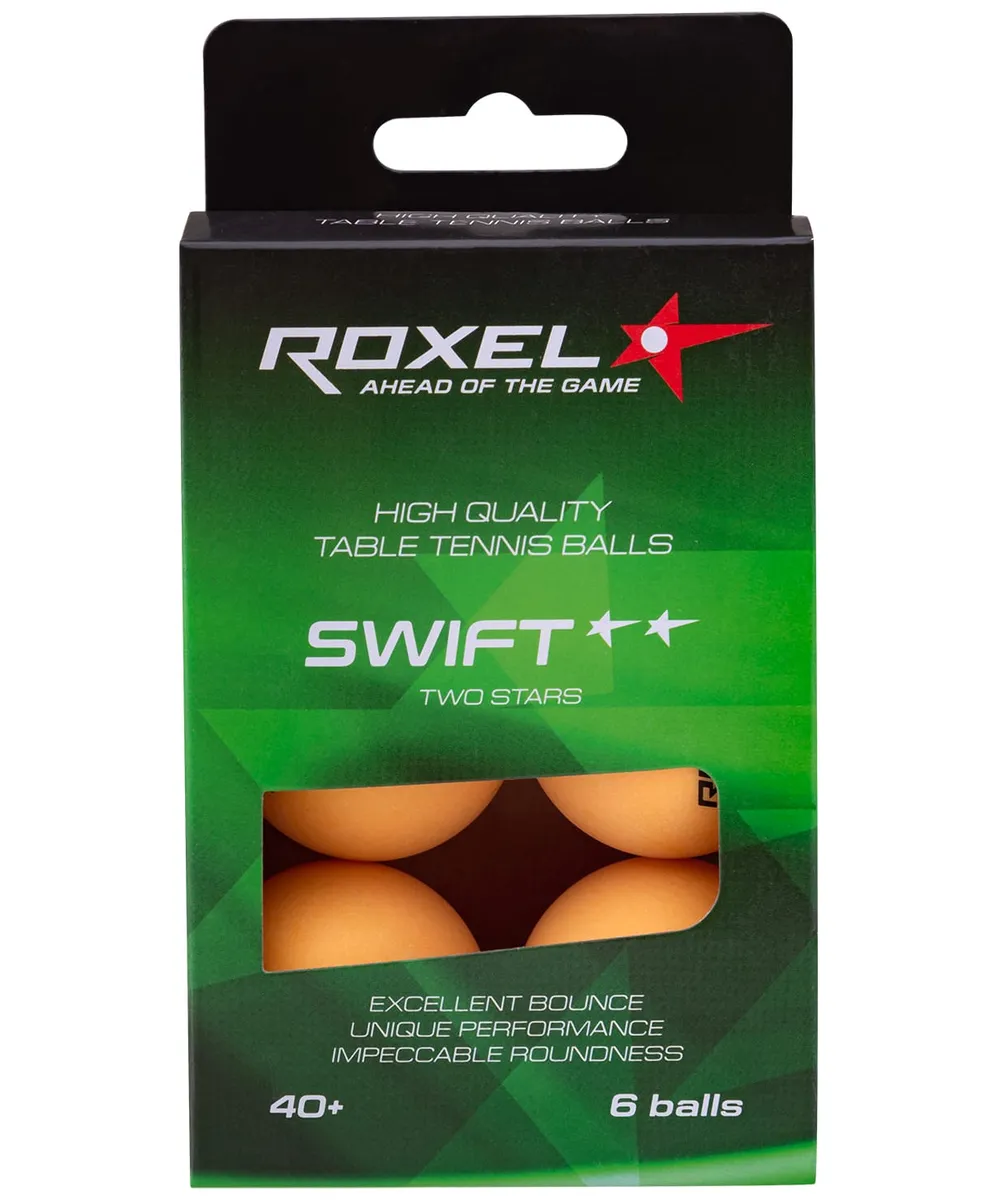 Мяч для настольного тенниса Roxel 2 Stars Swift, оранжевый