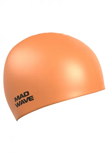 Шапочка для плавания Mad Wave Neon Silicone Solid peach