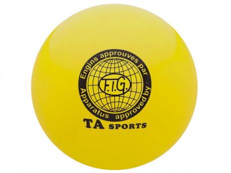 Мяч для художественной гимнастики TA Sport 15 см желтый