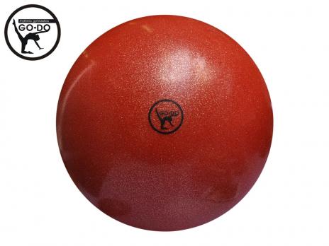 Мяч для художественной гимнастики GoDo 15 см красный металлик