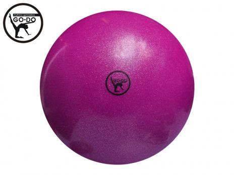 Мяч для художественной гимнастики GoDo 15 см розовый металлик