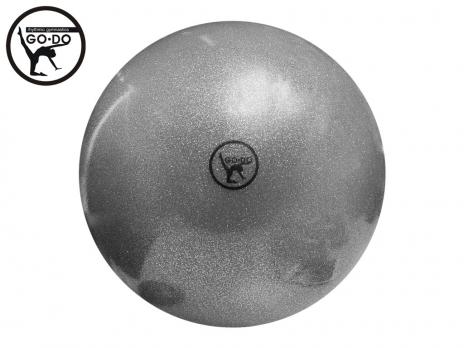 Мяч для художественной гимнастики GoDo 15 см серебристый металлик